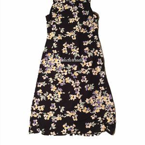 NWT Women American Living Kona Floral Print Sleeveless Sheath Navy Dress Size 8
